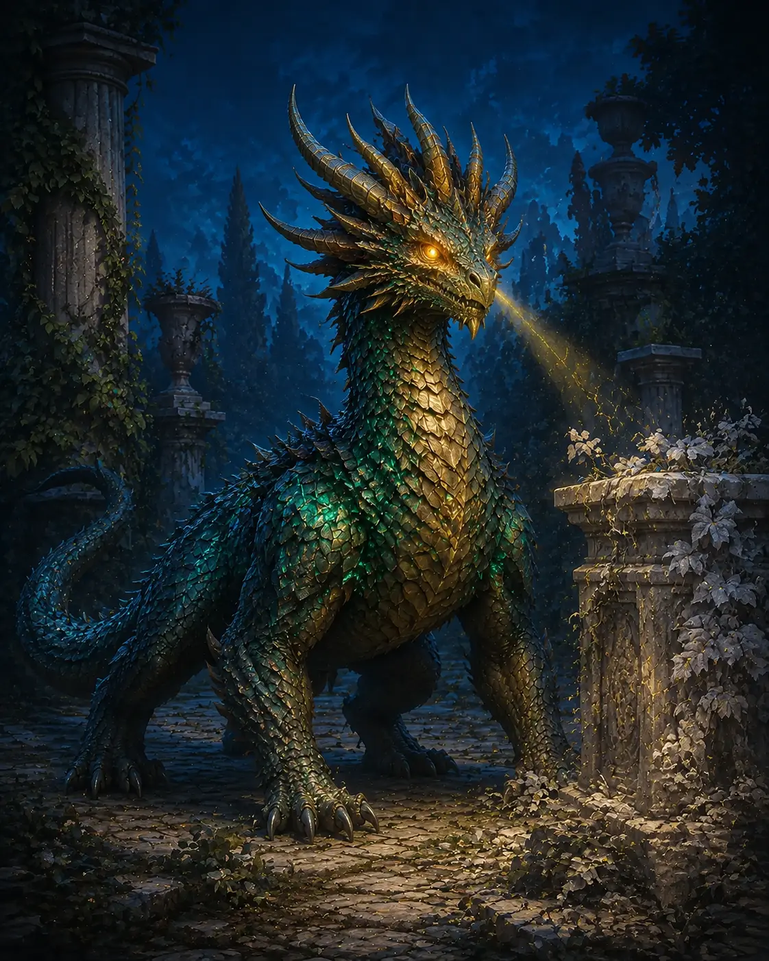 Fantasy illustration of Basilisk