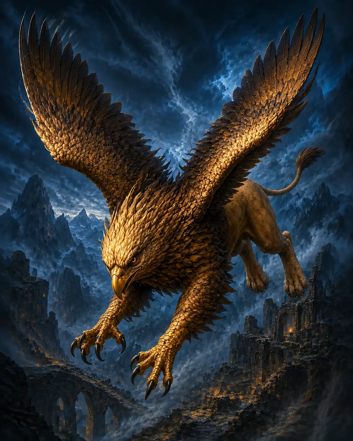 Fantasy illustration of Griffin