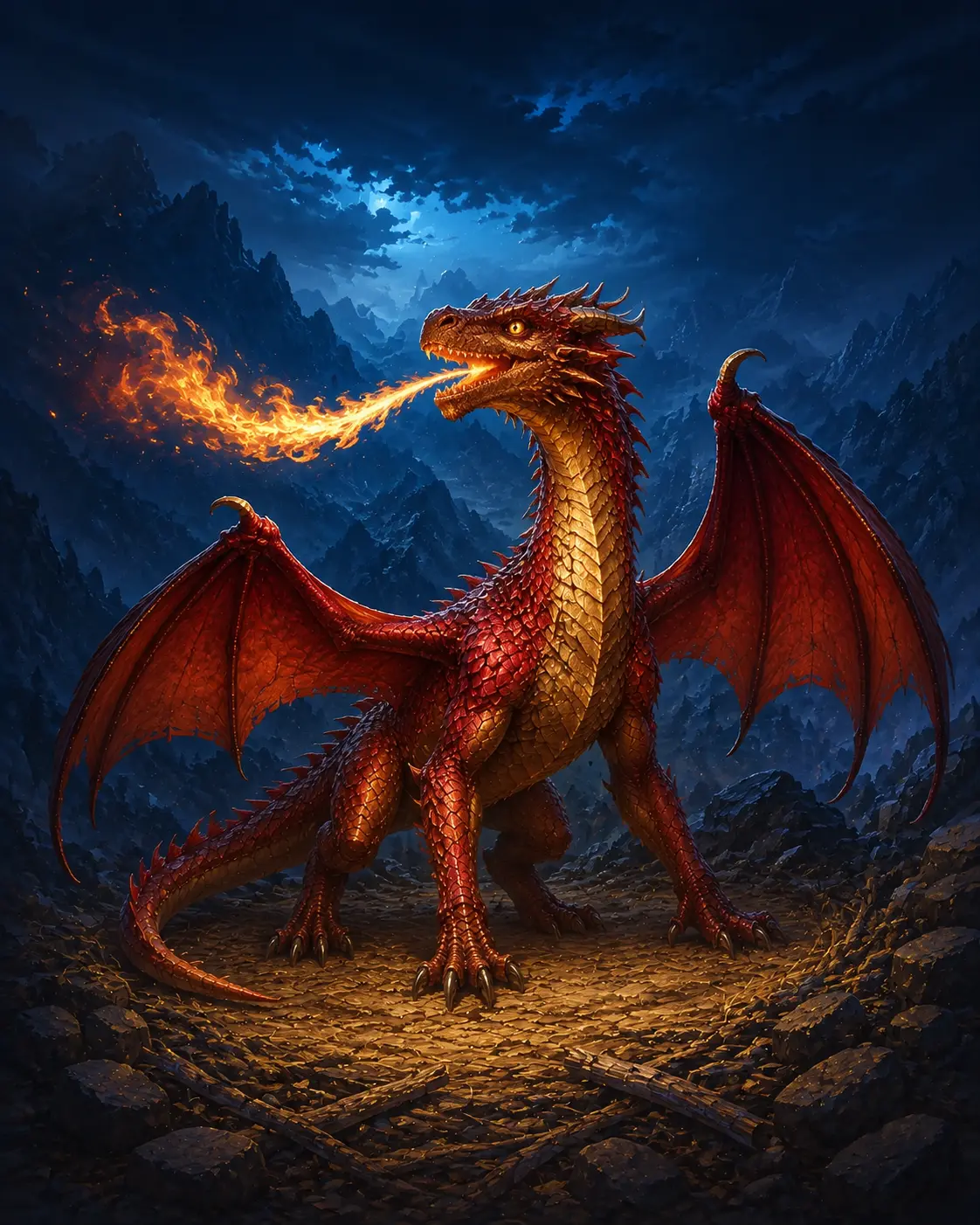 Fantasy illustration of Young Dragon