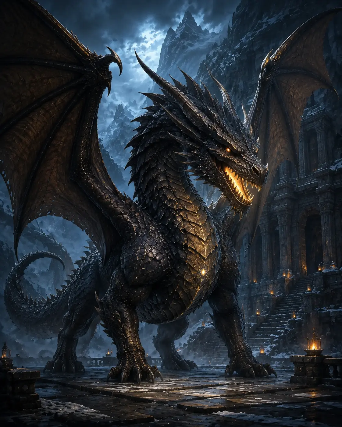 Fantasy illustration of Ancient Dragon