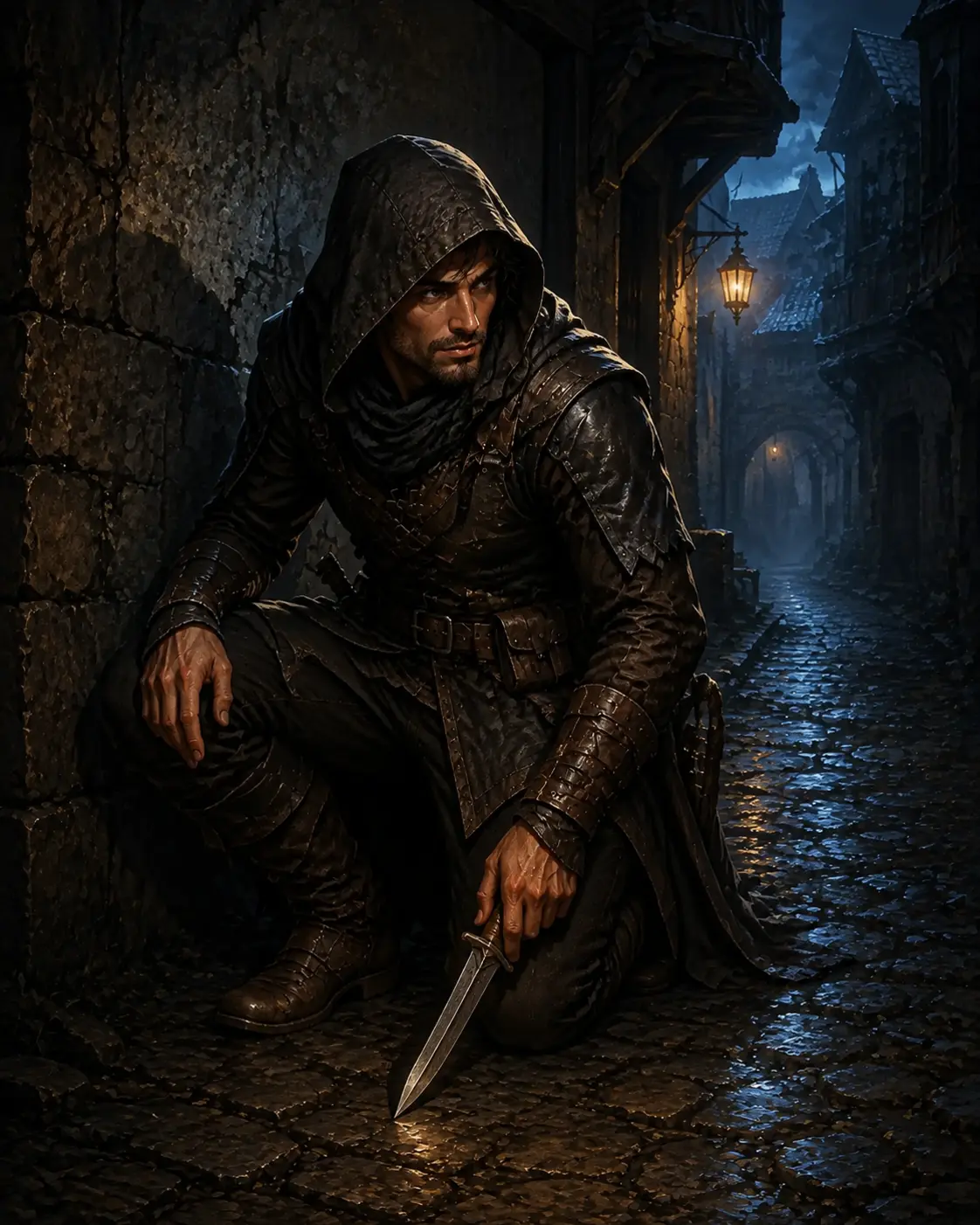 Barevná fantasy ilustrace položky bestiáře Zloděj