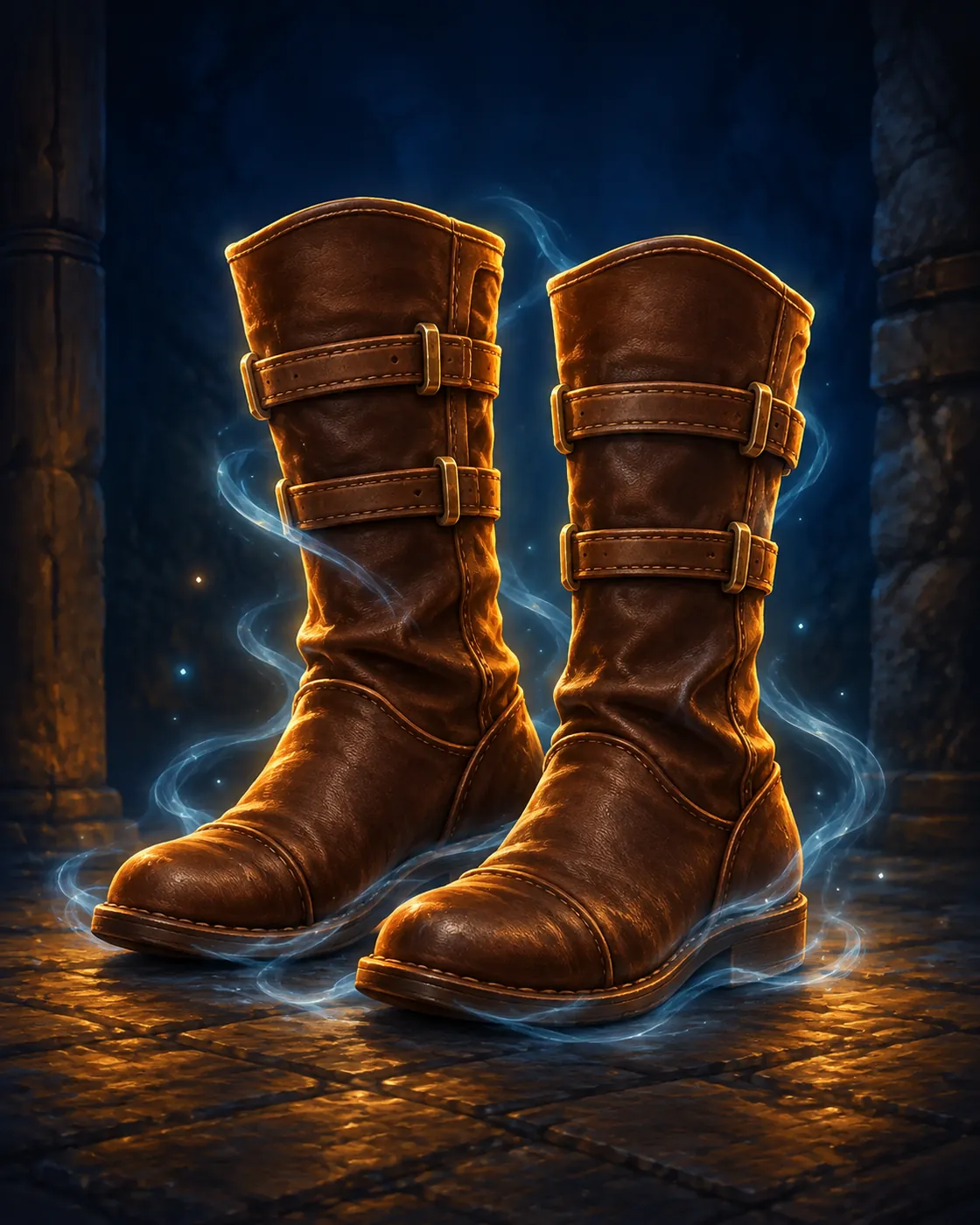 Barevná fantasy ilustrace položky Boty lehkého kroku