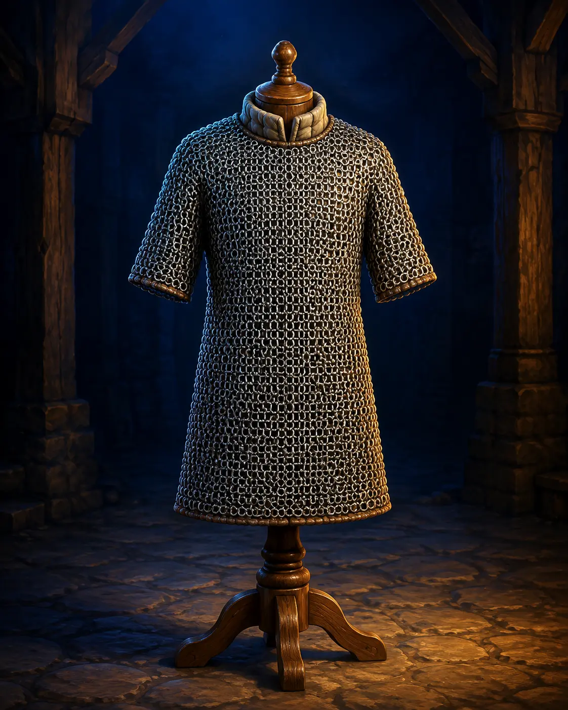Barevná fantasy ilustrace položky Kroužková zbroj