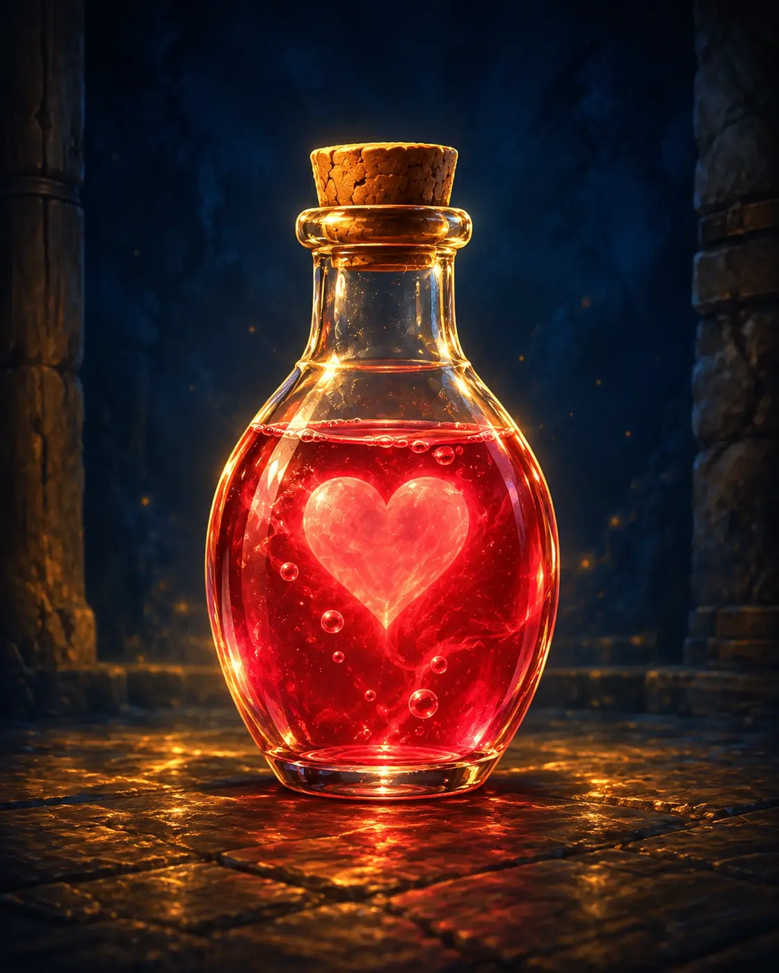 Barevná fantasy ilustrace položky Léčivý lektvar