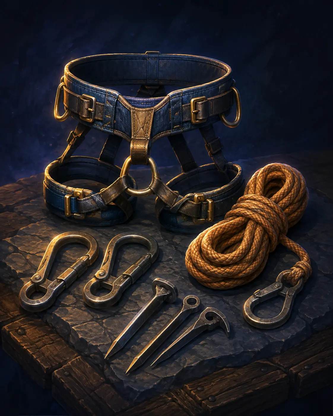 Barevná fantasy ilustrace položky Lezecká souprava