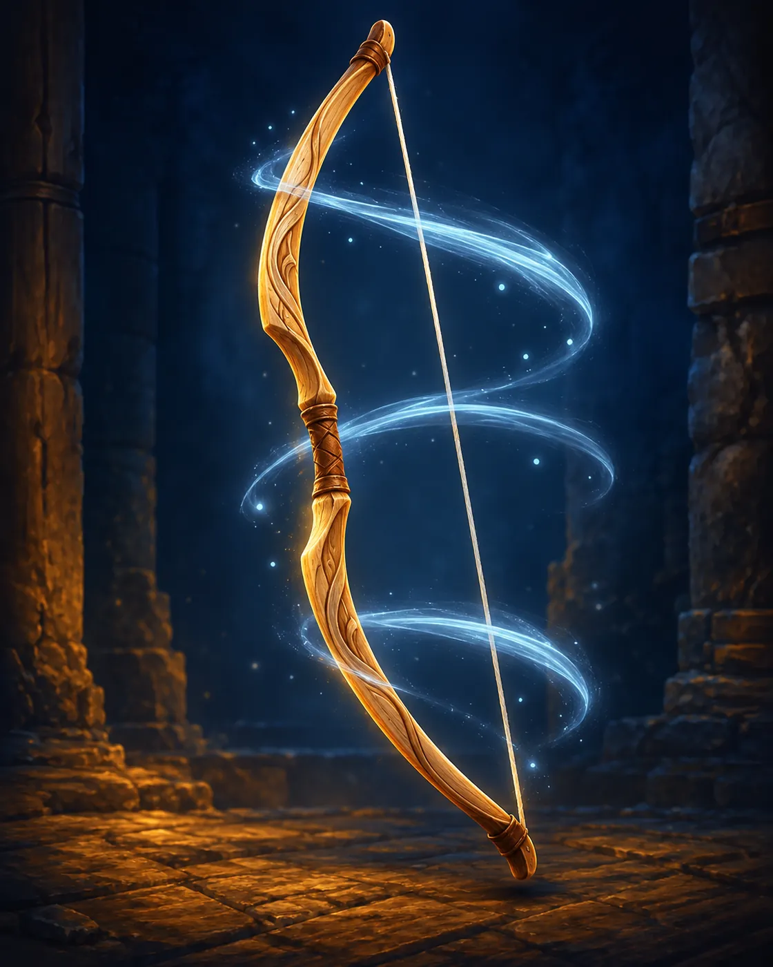 Barevná fantasy ilustrace položky Luk větru