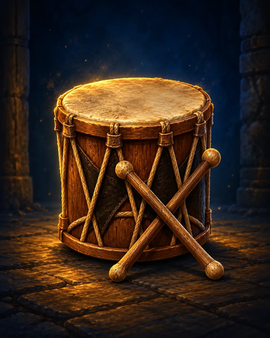 Barevná fantasy ilustrace položky Malý buben