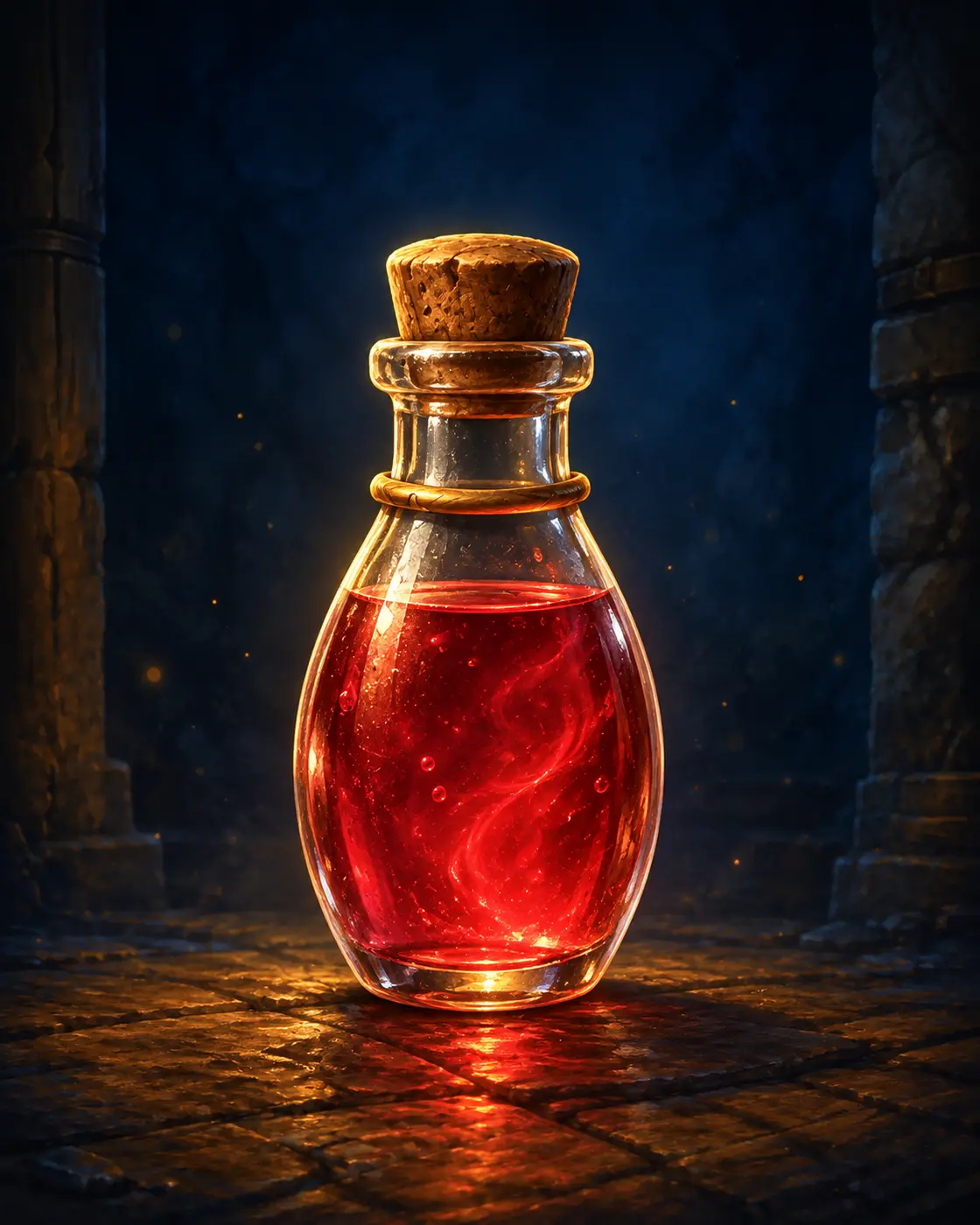 Barevná fantasy ilustrace položky Malý léčivý lektvar