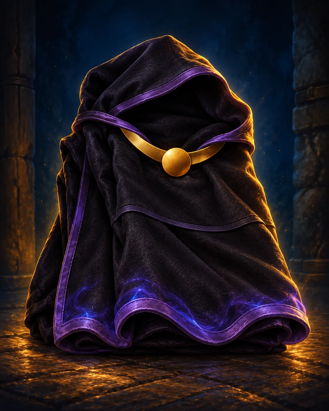 Barevná fantasy ilustrace položky Plášť stínů