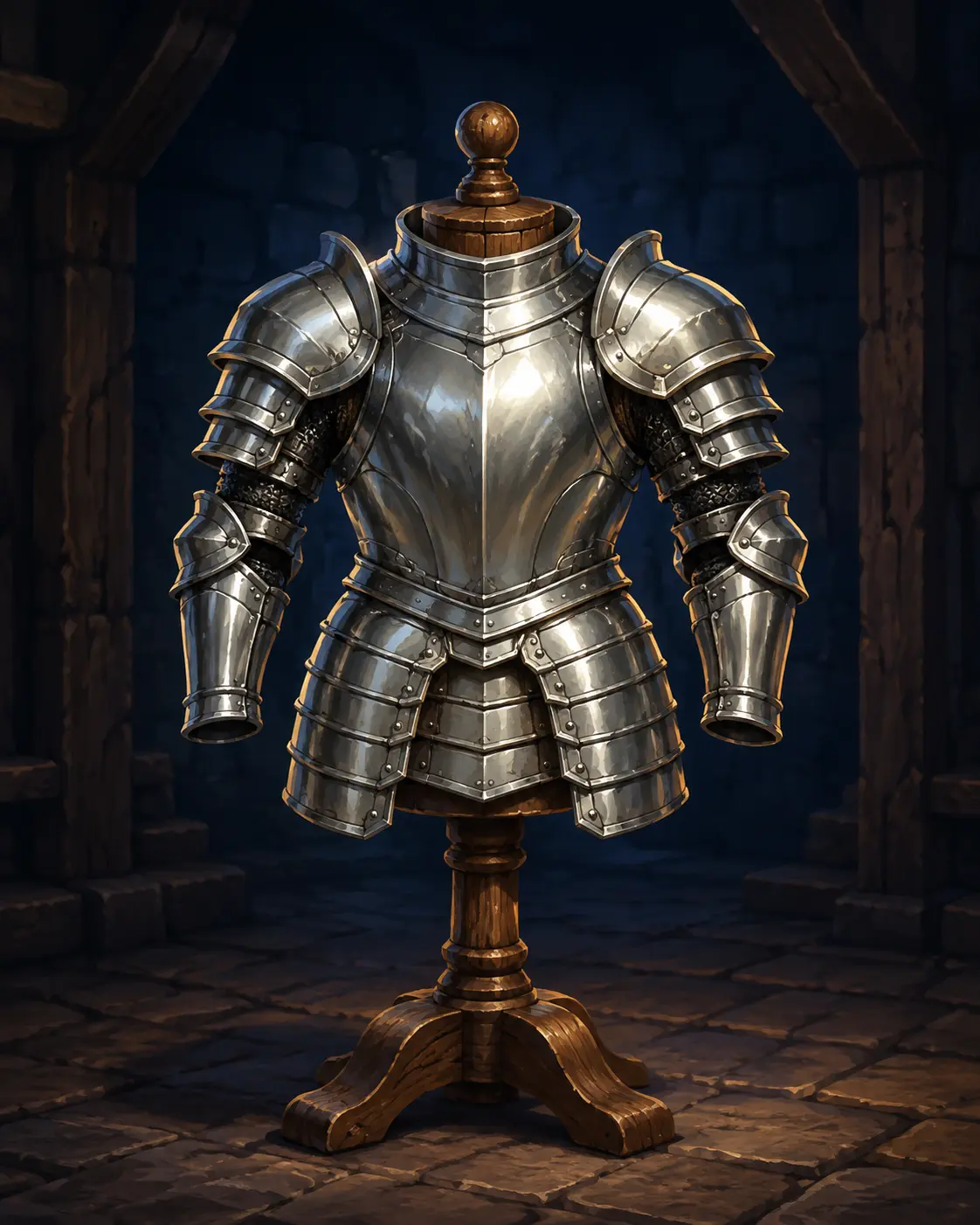 Barevná fantasy ilustrace položky Plátová zbroj
