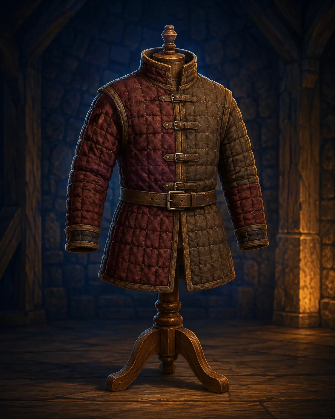 Barevná fantasy ilustrace položky Prošívaná zbroj