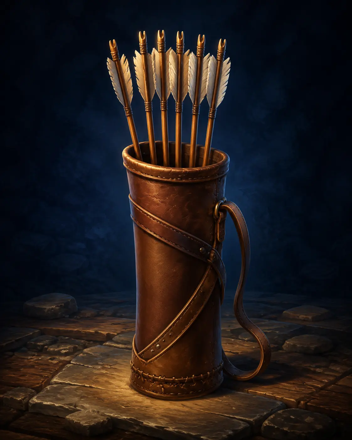 Barevná fantasy ilustrace položky Toulec