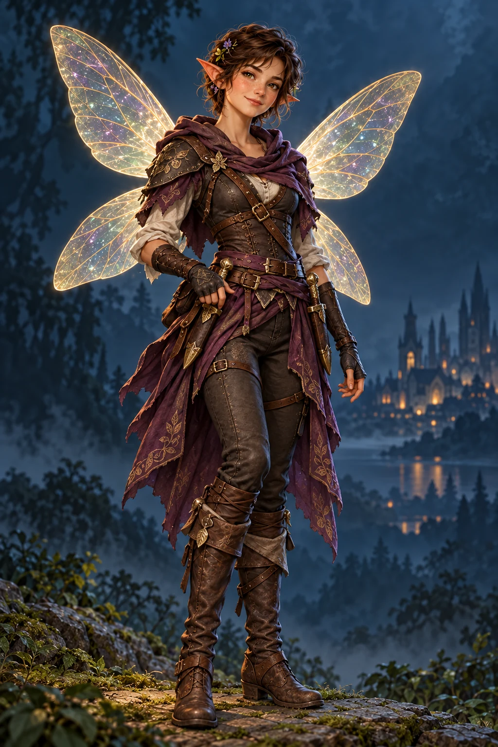 Barevná fantasy ilustrace hrdiny Víla – Zloděj