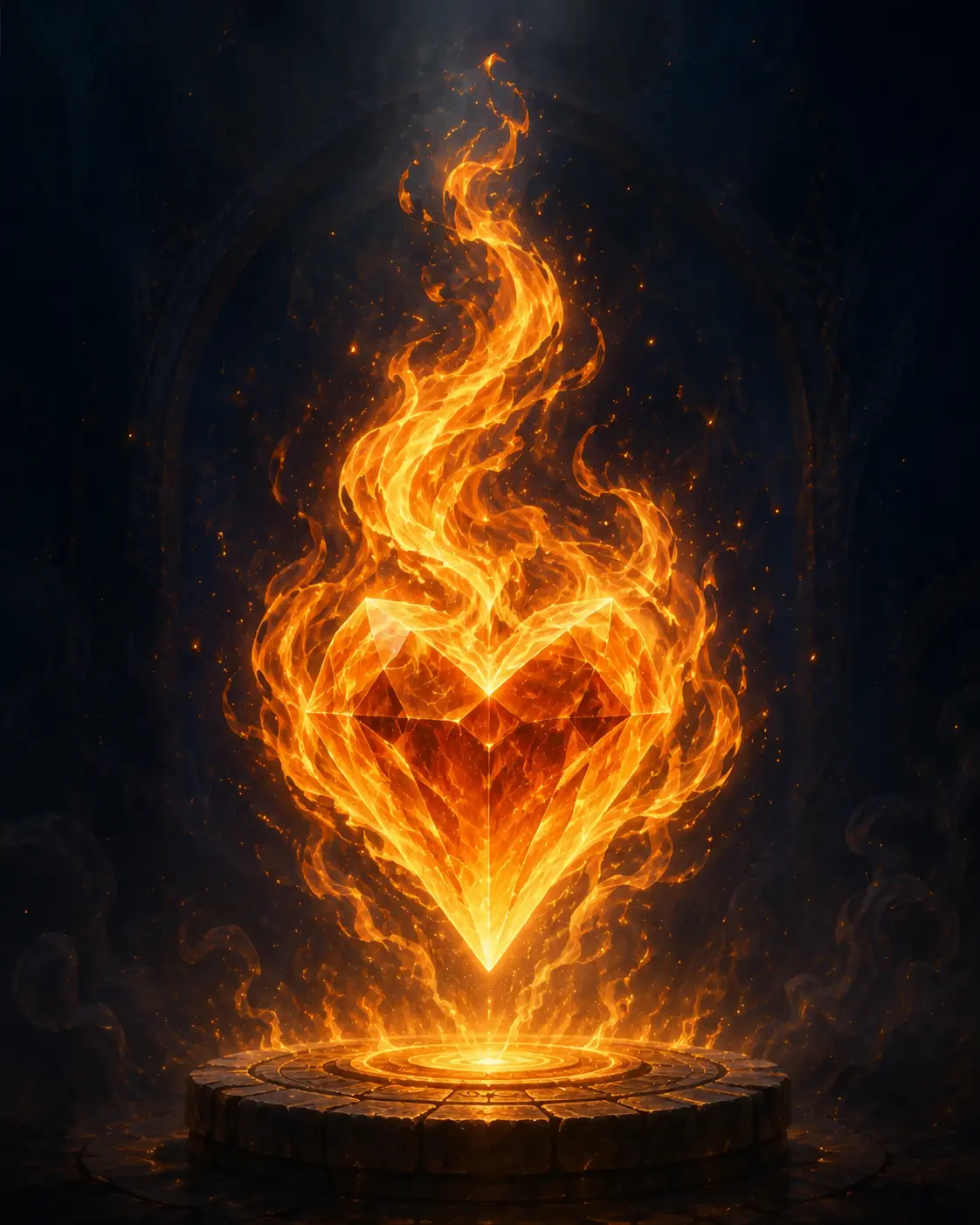 Fire school illustration