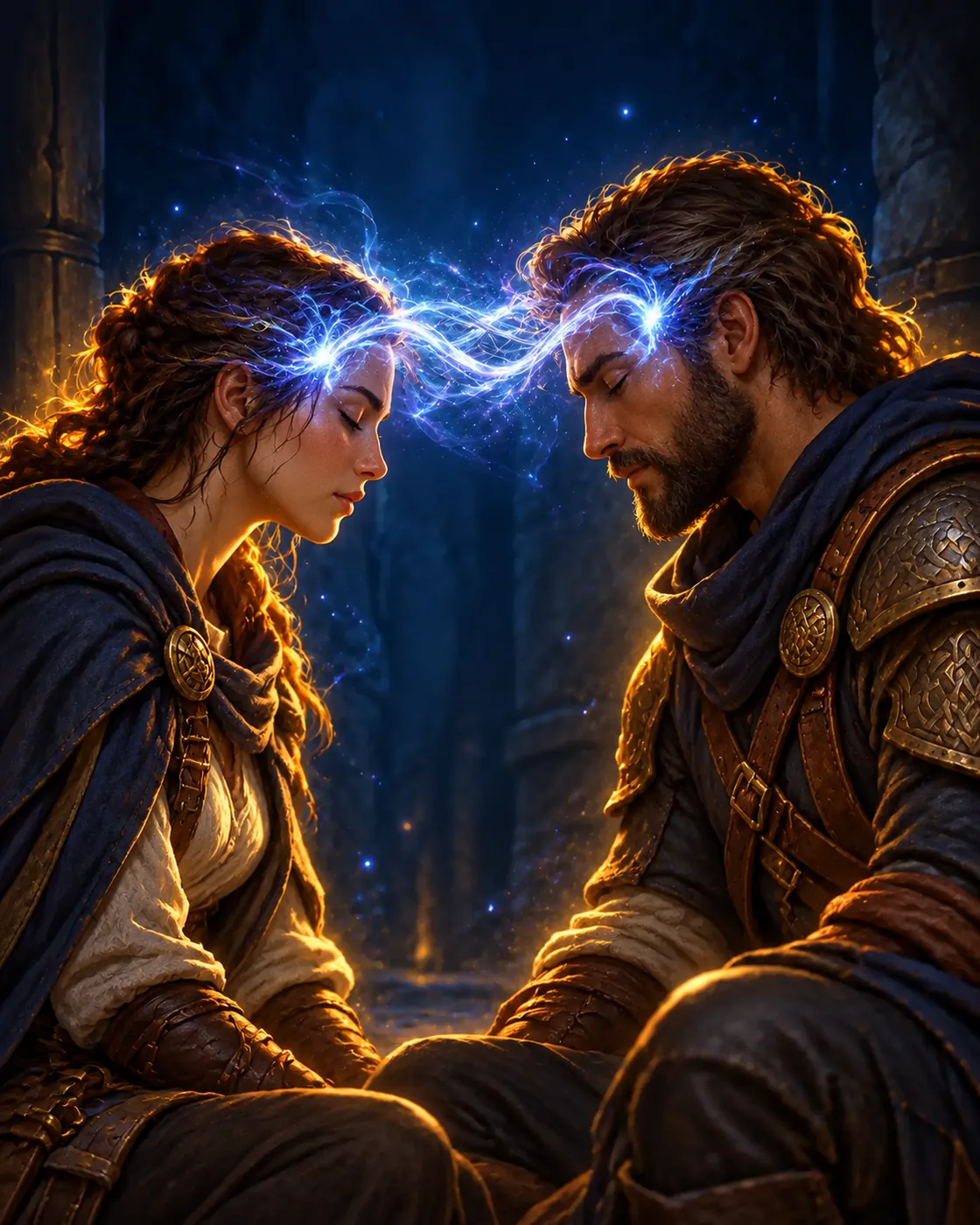 Fantasy illustration of the Telepathy spell