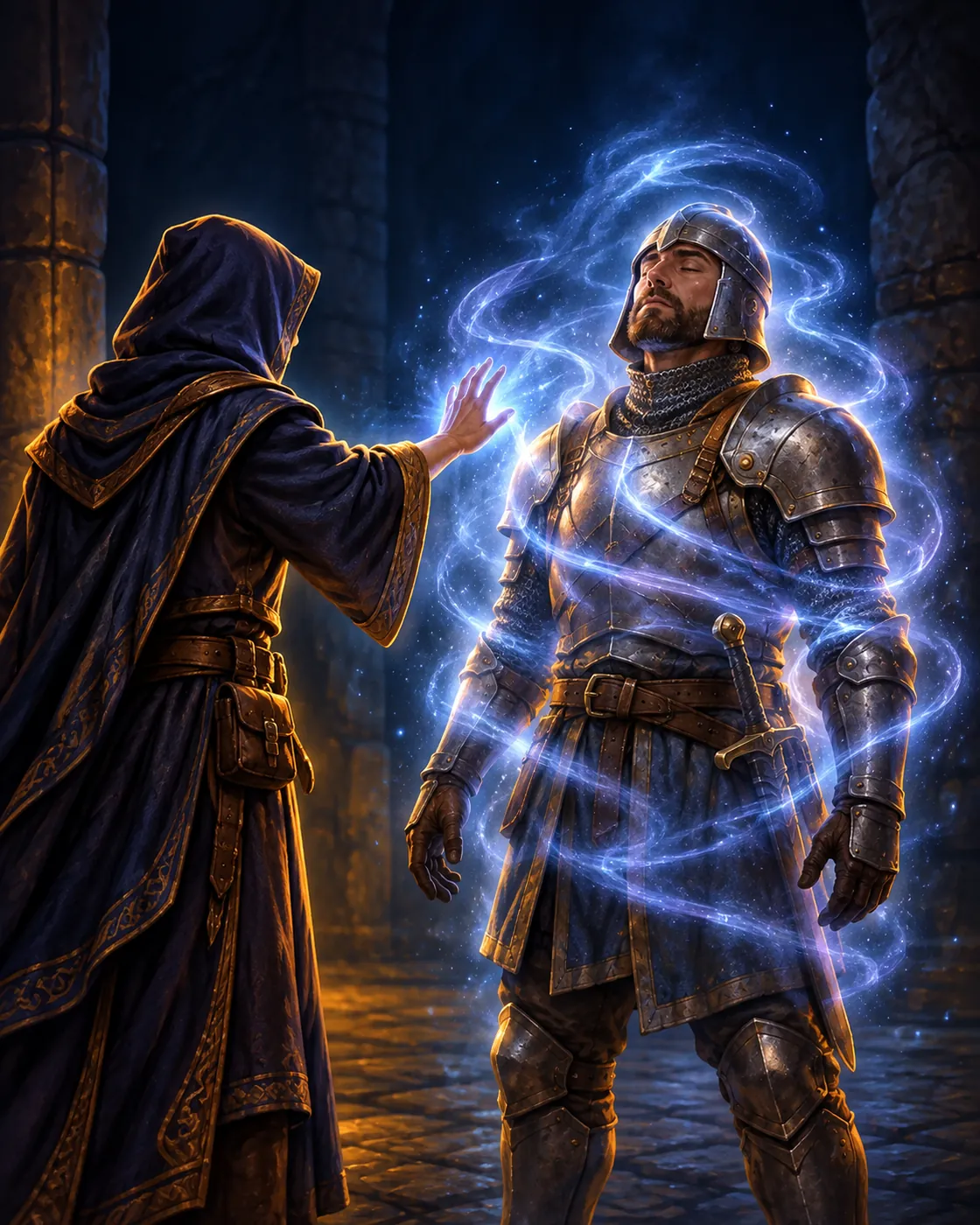 Fantasy illustration of the Calm spell