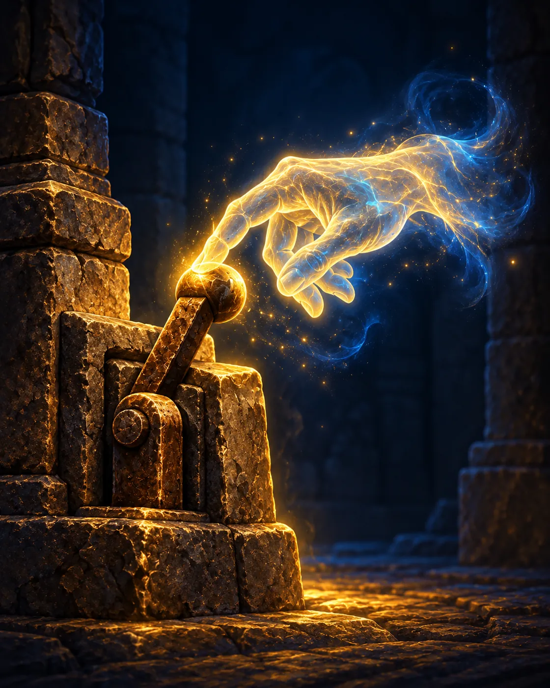 Fantasy illustration of the Magic Hand spell