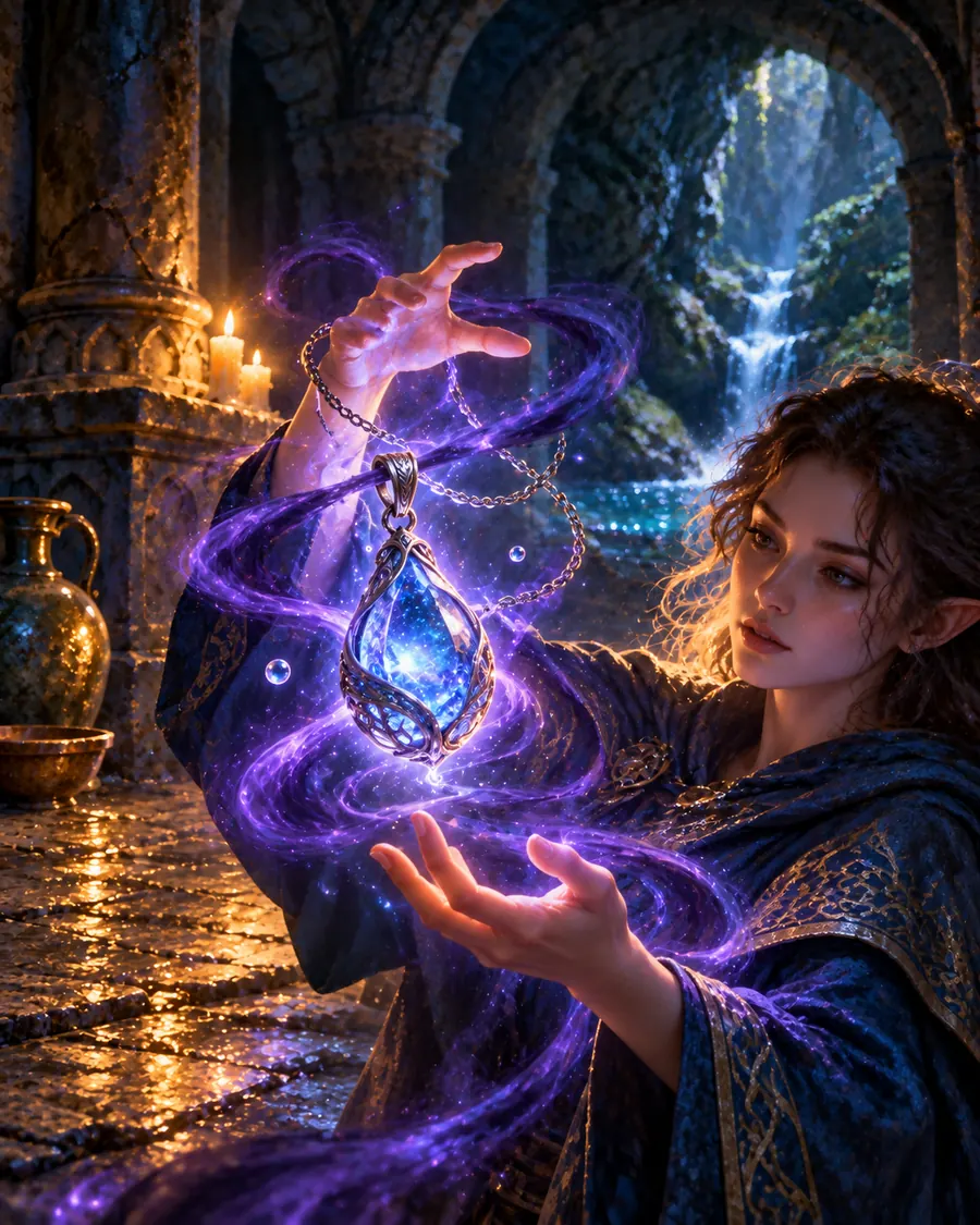 Fantasy illustration of the Curse spell