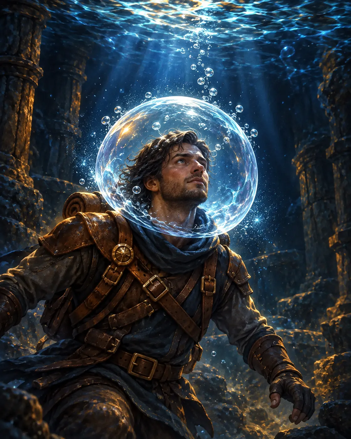 Fantasy illustration of the Water Breathing spell