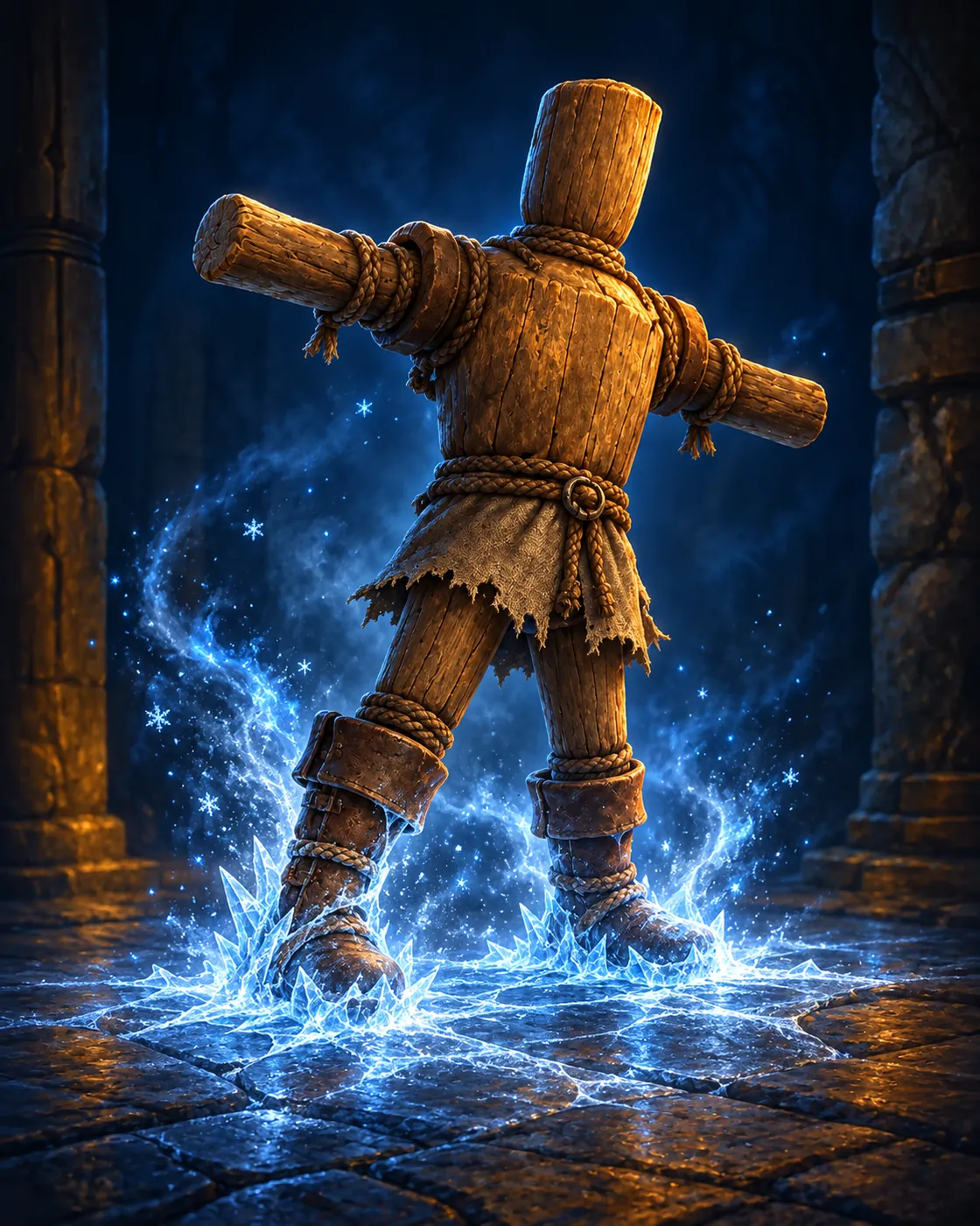 Fantasy illustration of the Freeze spell