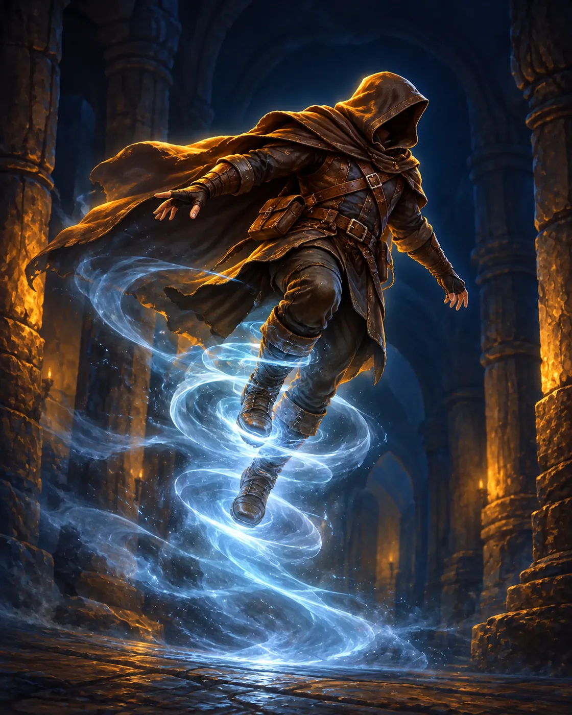 Fantasy illustration of the Flight spell