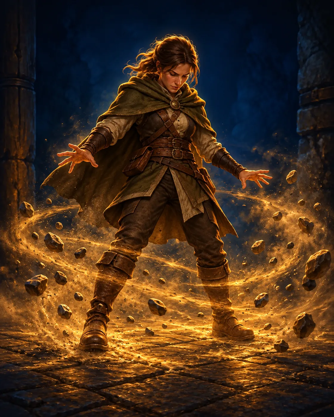 Fantasy illustration of the Sure Footing spell