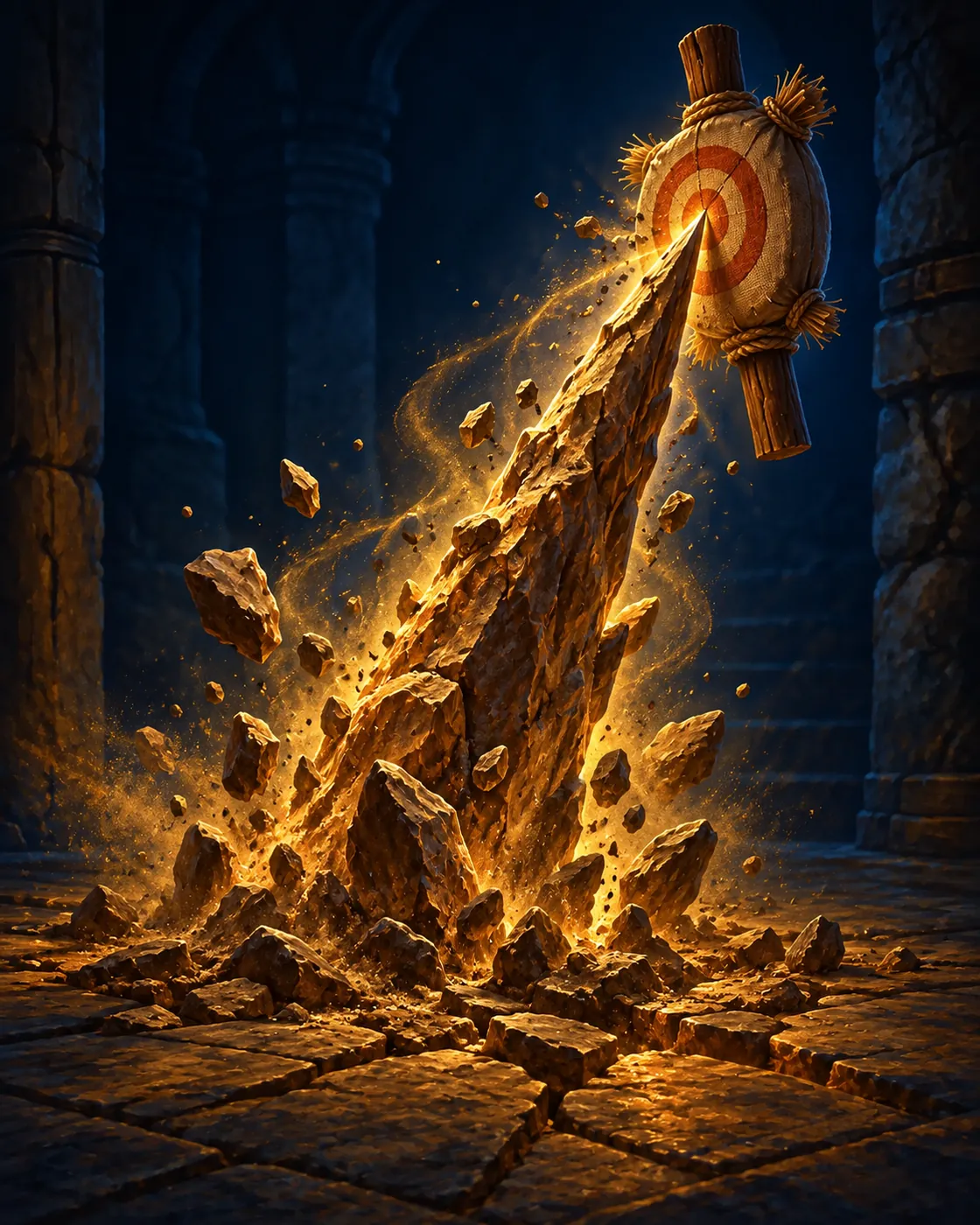 Fantasy illustration of the Earth Spike spell