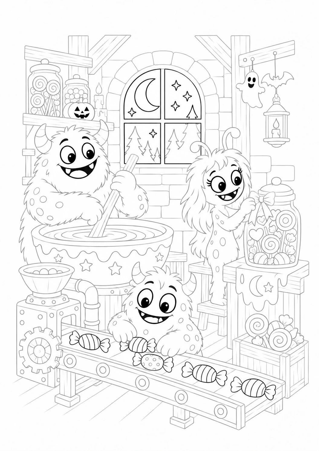 Halloween candy workshop tracing activity